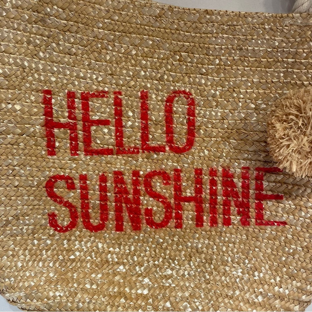 Disney x Junk Food Hello Sunshine Straw Tote Bag‎ Summer Beach Travel Casual - Picture 2 of 11